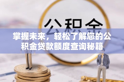 黄石港掌握未来，轻松了解您的公积金贷款额度查询秘籍